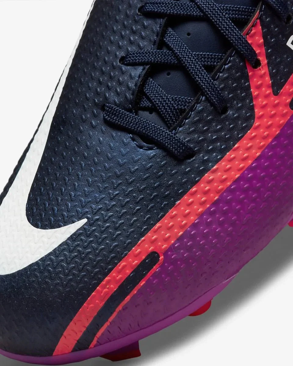 Nike Junior Phantom GT2 Academy FG-MG - Navy-Purple-Crimson - Image 8