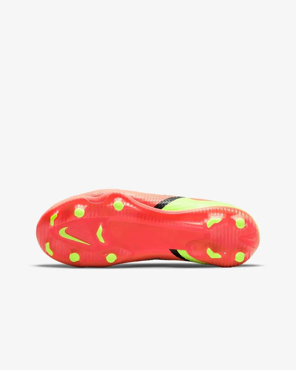 Nike Junior Phantom GT2 Academy FG-MG - White-Volt-Crimson - Image 4