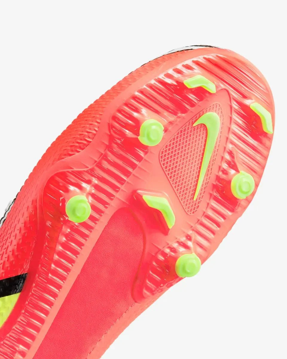 Nike Junior Phantom GT2 Academy FG-MG - White-Volt-Crimson - Image 6
