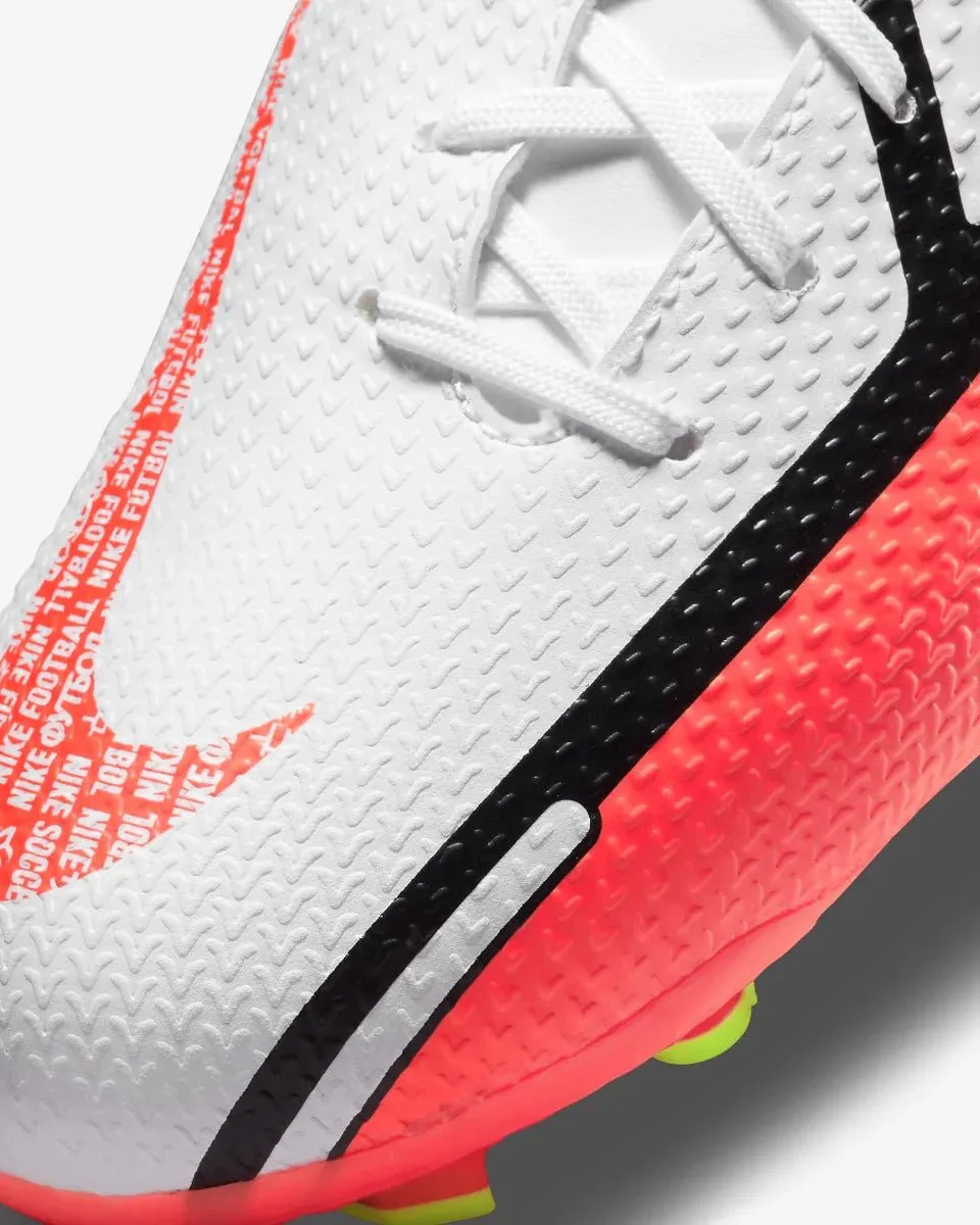 Nike Junior Phantom GT2 Academy FG-MG - White-Volt-Crimson - Image 7