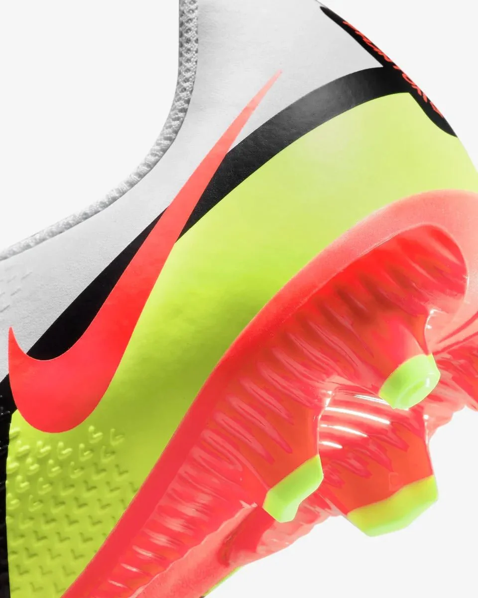 Nike Junior Phantom GT2 Academy FG-MG - White-Volt-Crimson - Image 8