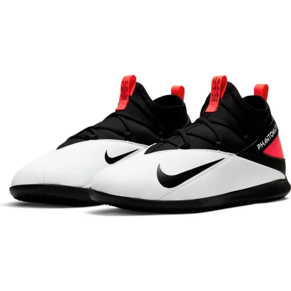 Nike JR Phantom Vision 2 Club DF IC - White-Black-Crimson - Image 3