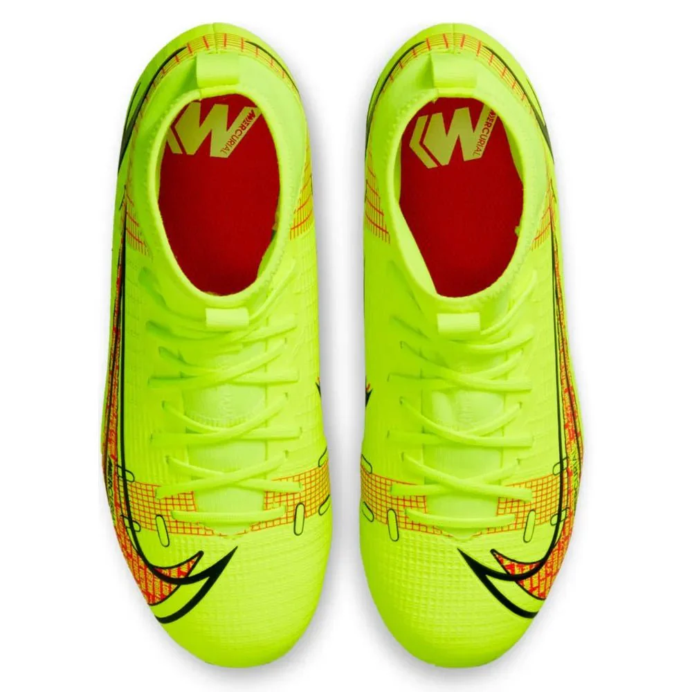 Nike Junior Superfly 8 Academy FG-MG - Volt-Bright Crimson - Image 4