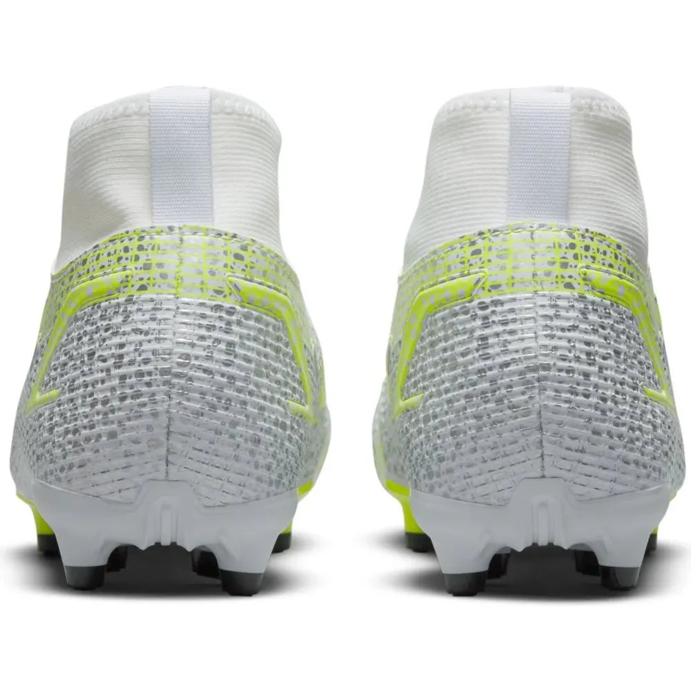 Nike JR Superfly 8 Academy FG-MG - White-Grey-Volt - Image 6