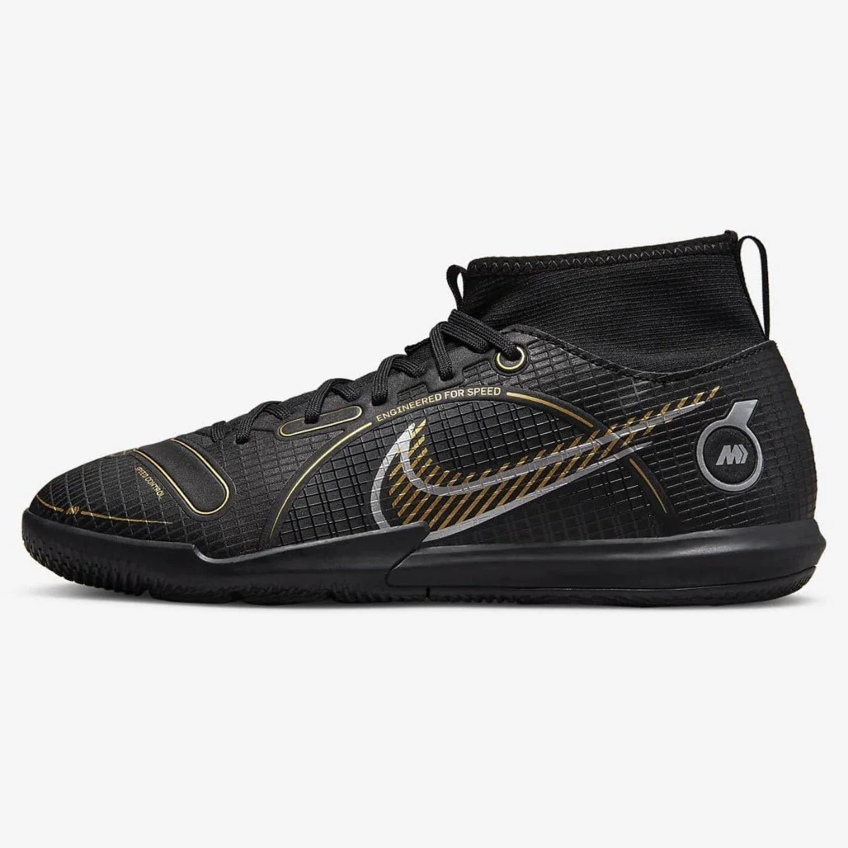 Nike Junior Superfly 8 Academy Indoor - Black-Silver-Gold