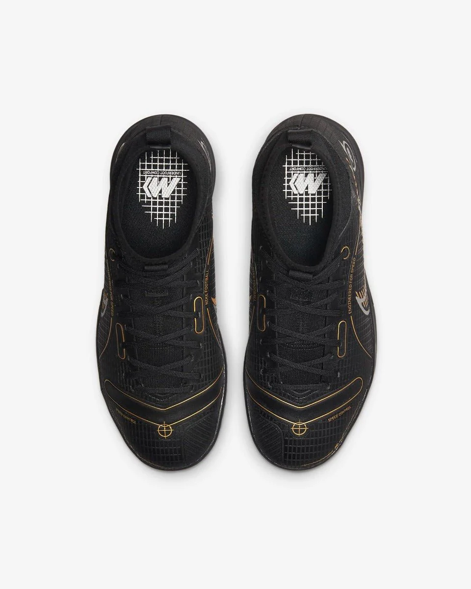 Nike Junior Superfly 8 Academy Indoor - Black-Silver-Gold - Image 4