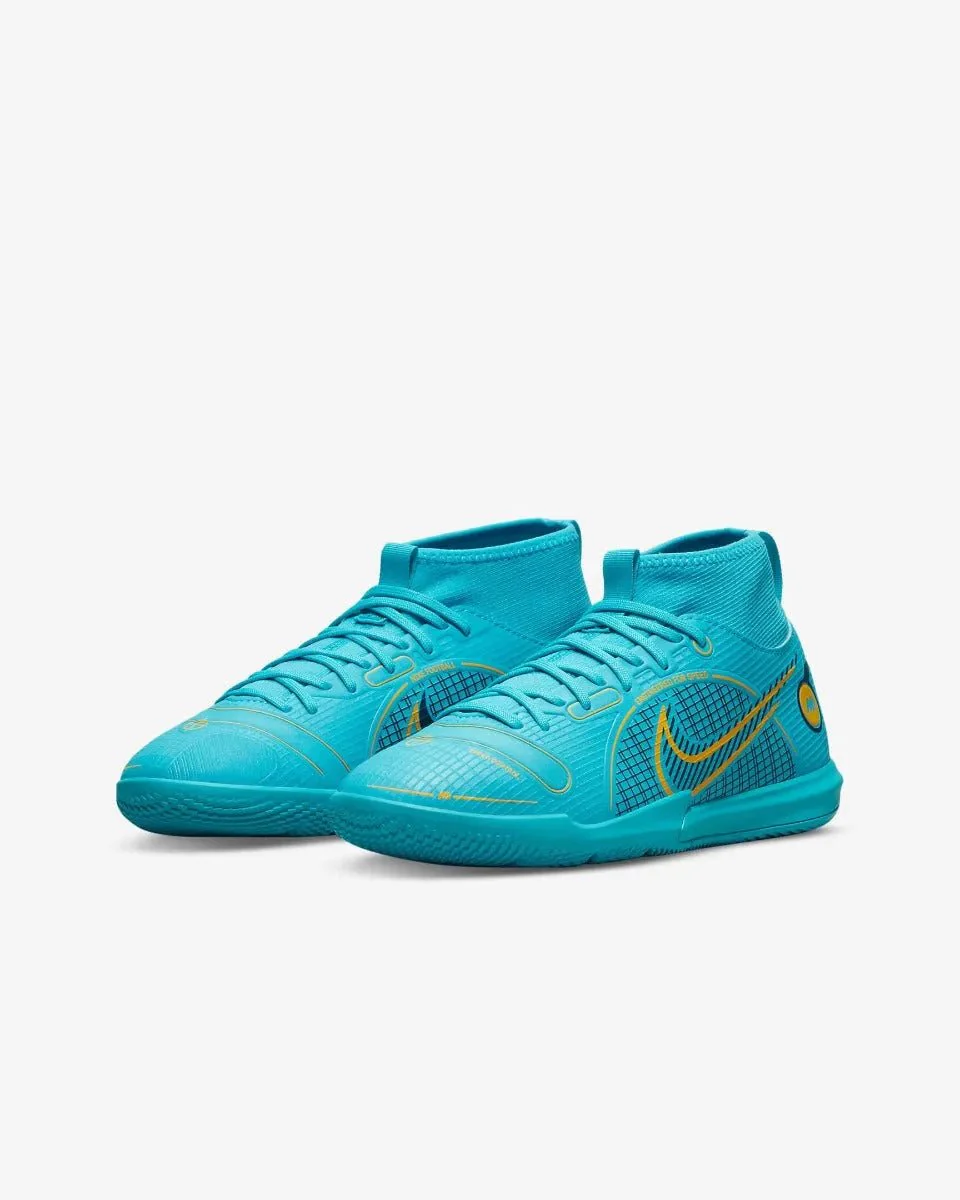 Nike Junior Superfly 8 Academy Indoor - Chlorine Blue-Laser Orange - Image 3