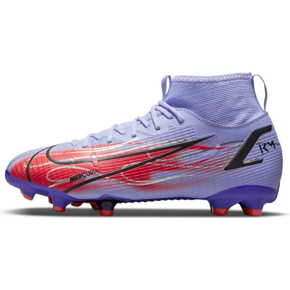 Nike JR Superfly 8 Academy KM FG-MG - Light Thistle-Bright Crimson