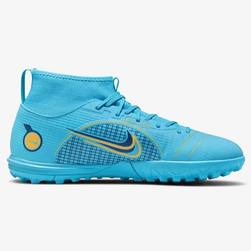Nike Junior Superfly 8 Academy Turf - Chlorine Blue-Laser Orange - Image 2