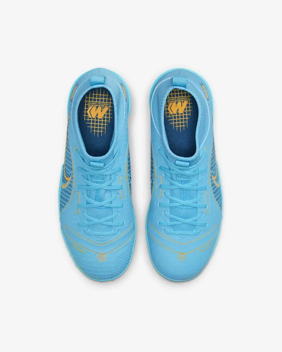 Nike Junior Superfly 8 Academy Turf - Chlorine Blue-Laser Orange - Image 4
