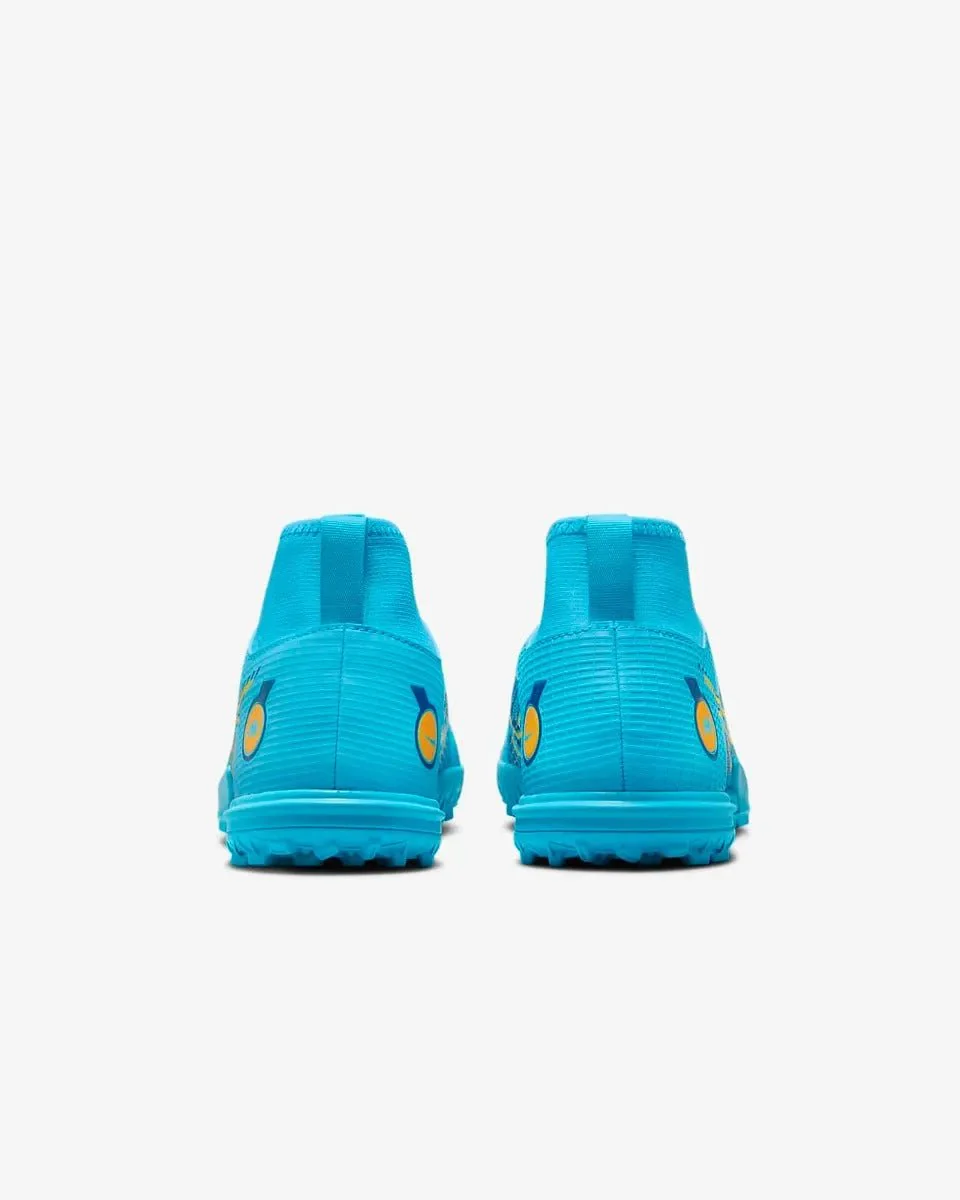 Nike Junior Superfly 8 Academy Turf - Chlorine Blue-Laser Orange - Image 6