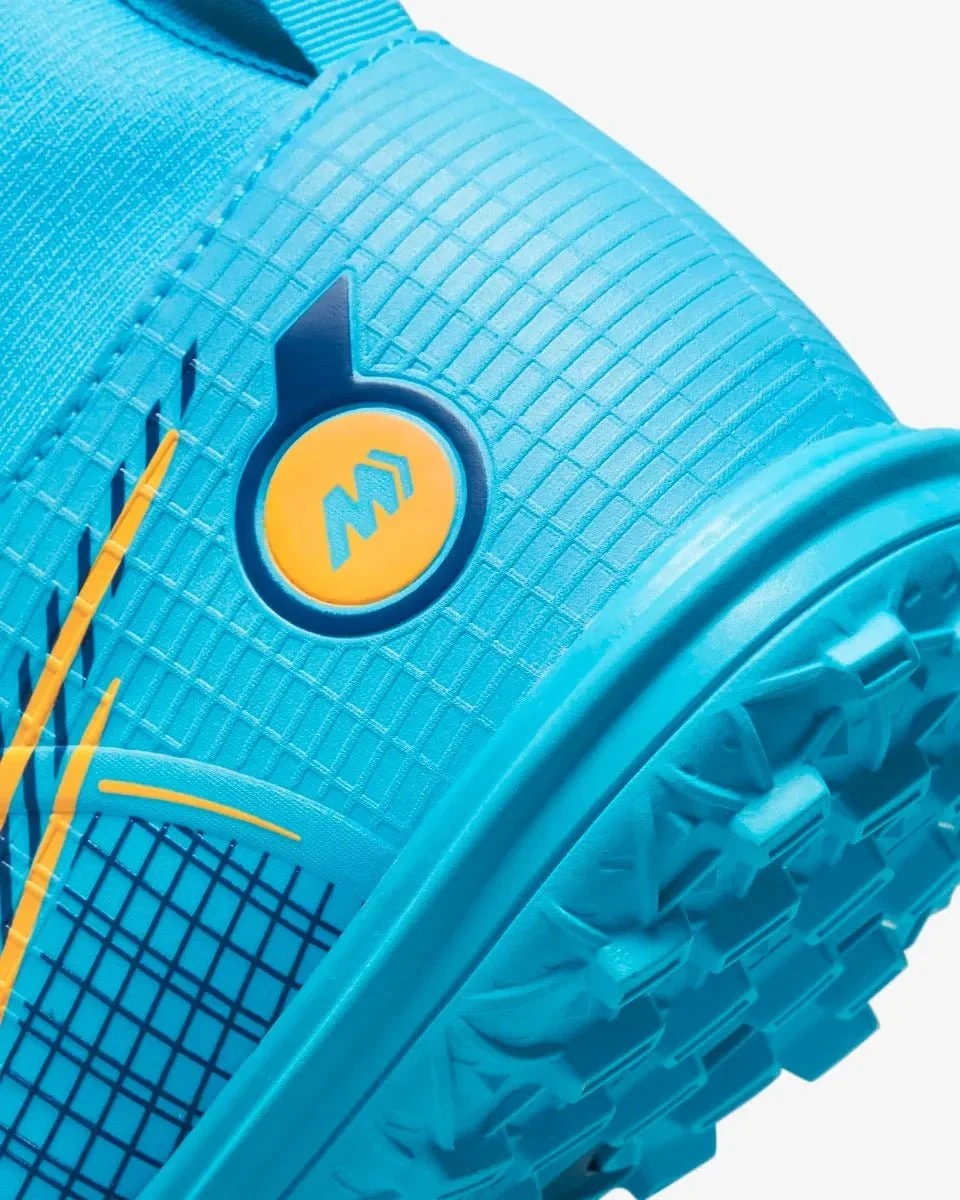 Nike Junior Superfly 8 Academy Turf - Chlorine Blue-Laser Orange - Image 8