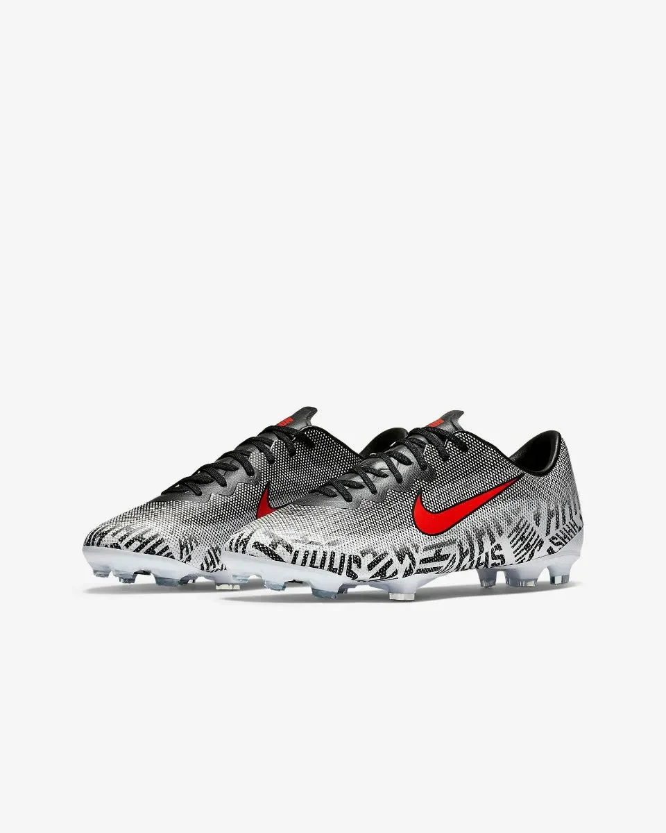 Nike JR Vapor 12 Elite Neymar FG - White-Black-Red - Image 3
