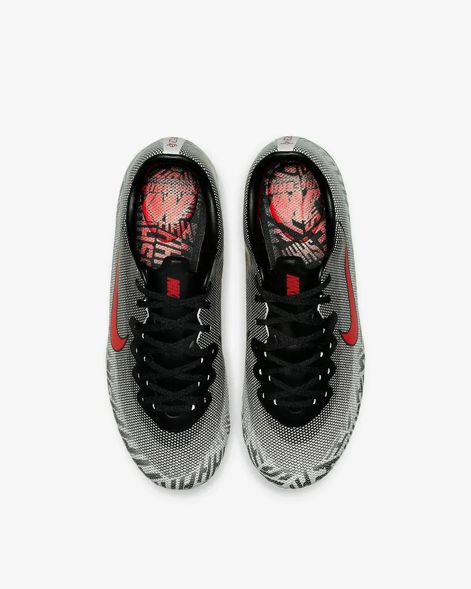 Nike JR Vapor 12 Elite Neymar FG - White-Black-Red - Image 4