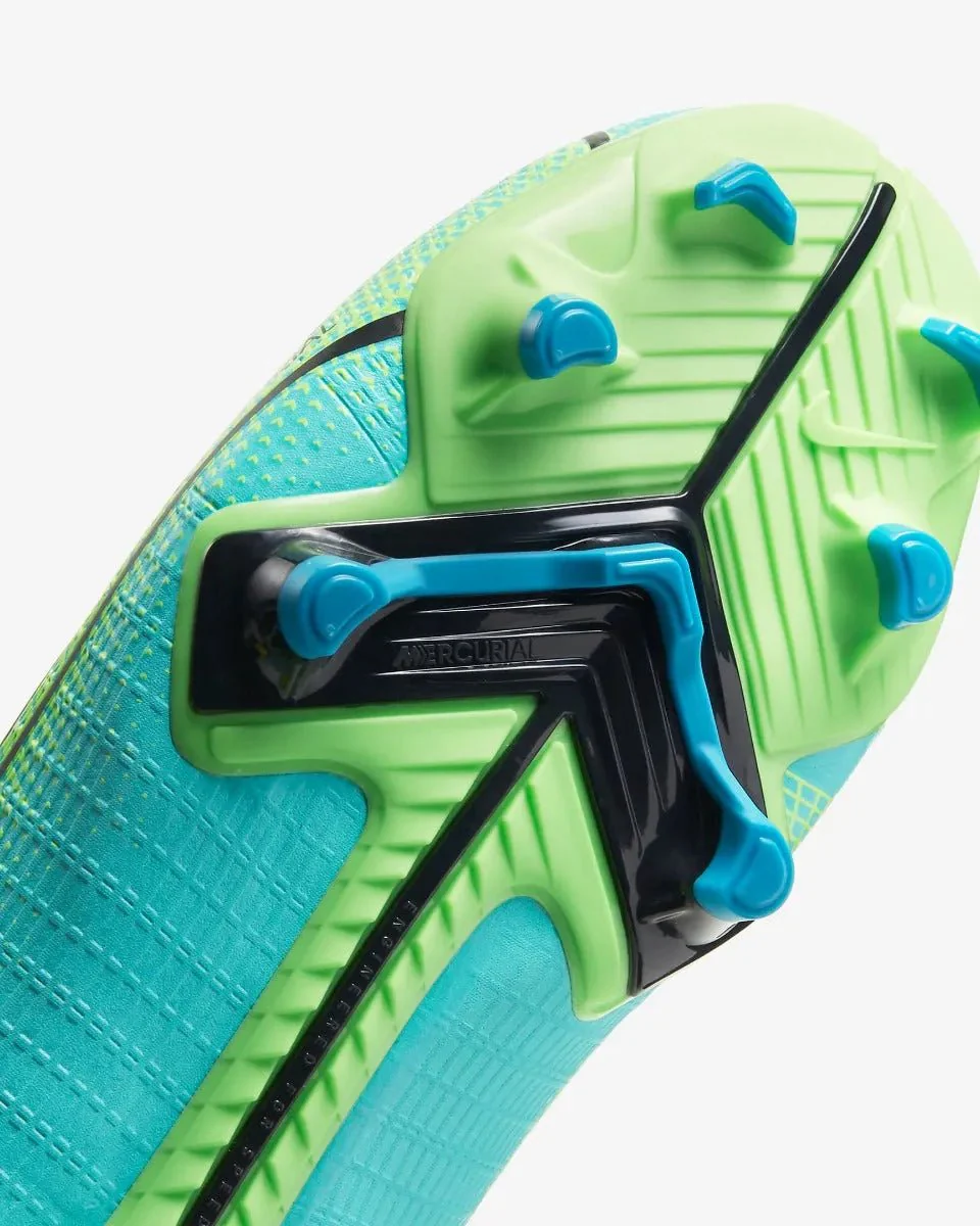 Nike JR Vapor 14 Academy FG-MG - Turquoise-Lime Glow - Image 6