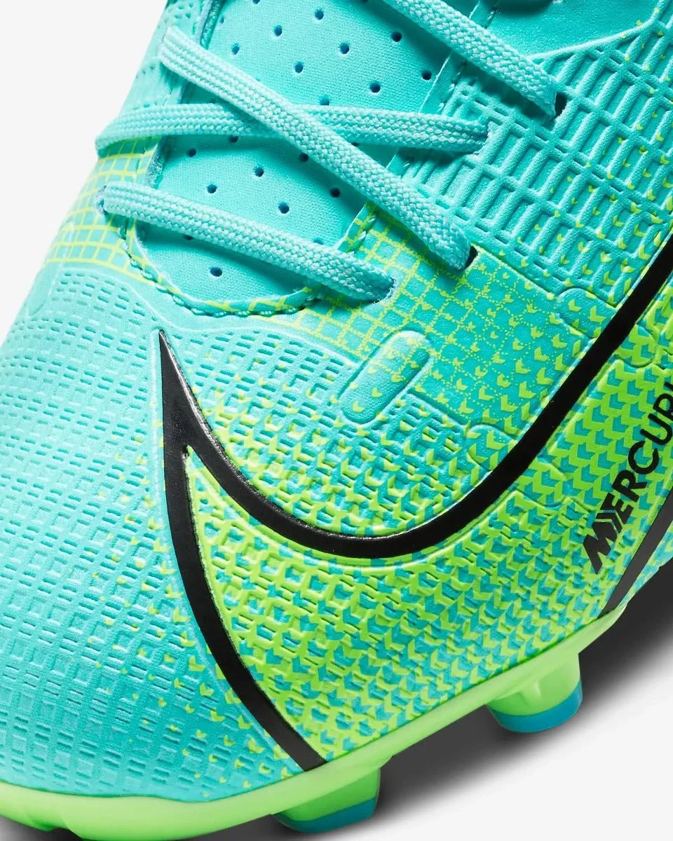 Nike JR Vapor 14 Academy FG-MG - Turquoise-Lime Glow - Image 7