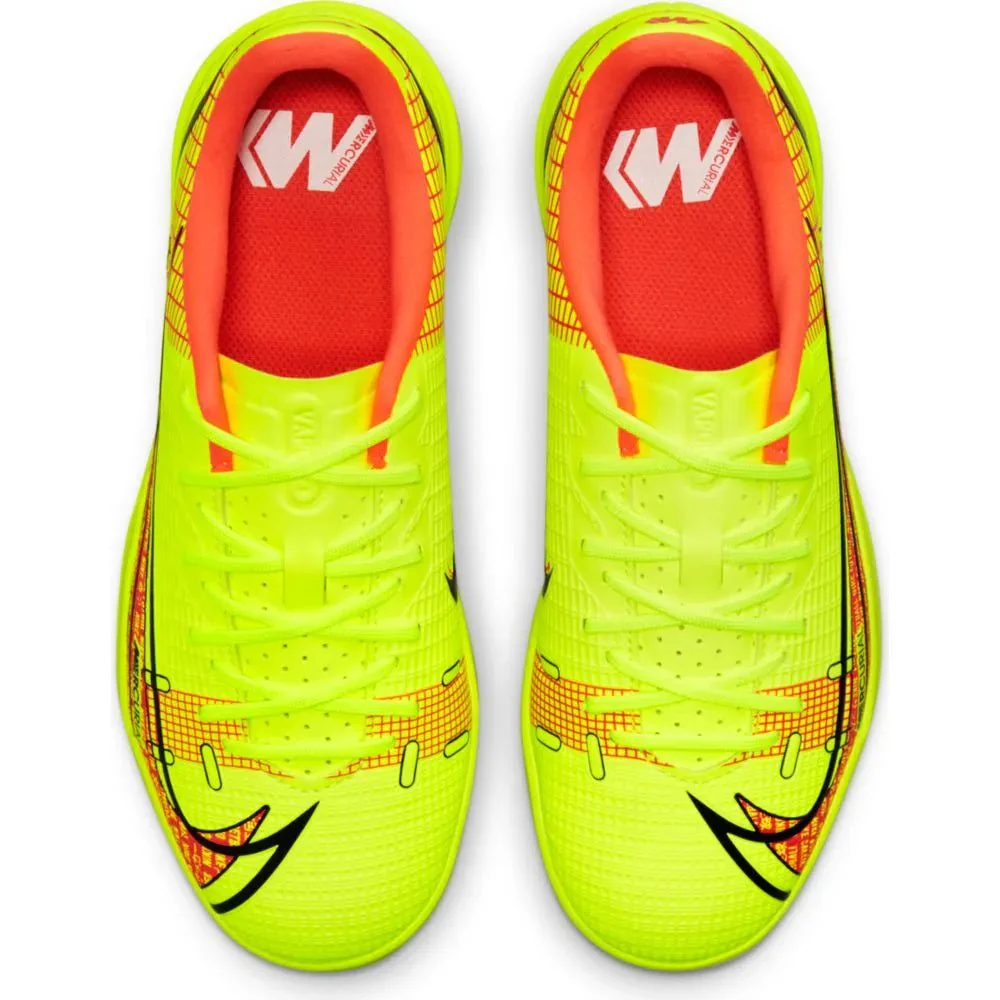 Nike Junior Vapor 14 Academy IC - Volt-Bright Crimson - Image 3