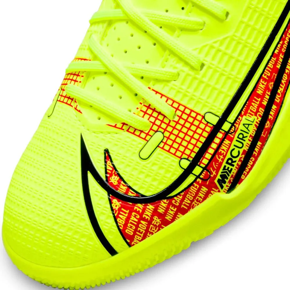 Nike Junior Vapor 14 Academy IC - Volt-Bright Crimson - Image 6