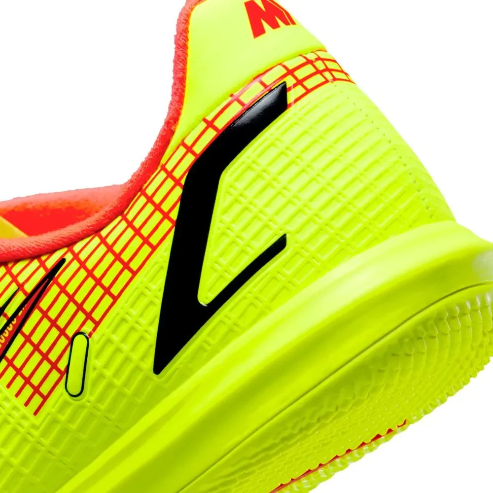 Nike Junior Vapor 14 Academy IC - Volt-Bright Crimson - Image 7