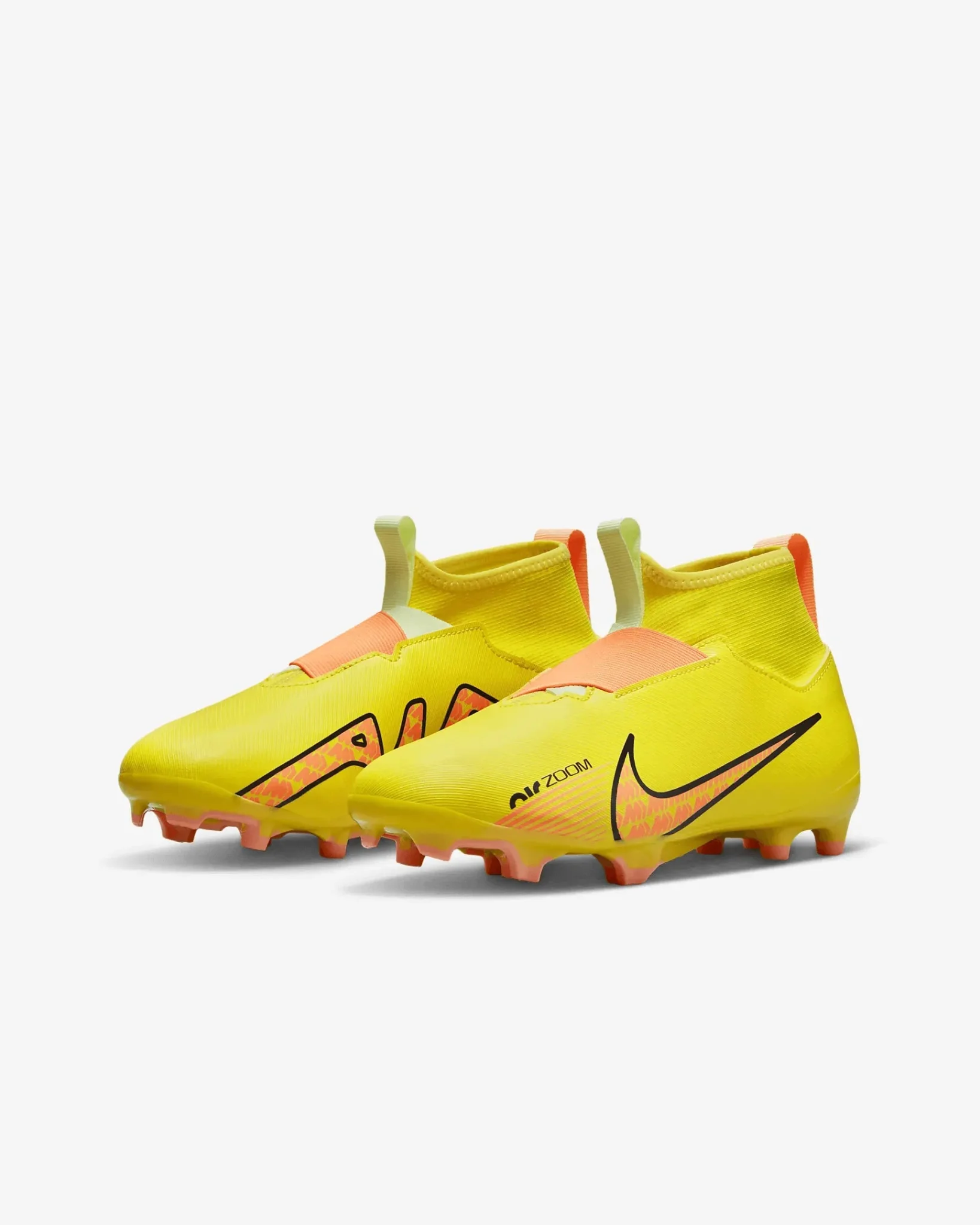 Nike Junior Zoom Superfly 9 Academy FG/MG - Yellow Strike-Sunset Glow - Image 3