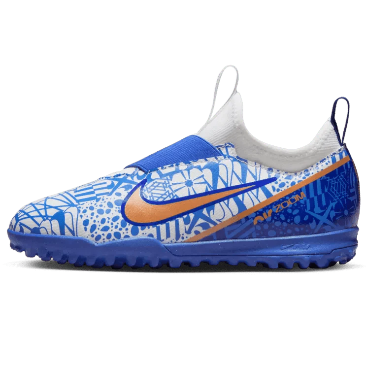 Nike Junior Zoom Vapor 15 Academy CR7 Turf - White-Metallic Copper