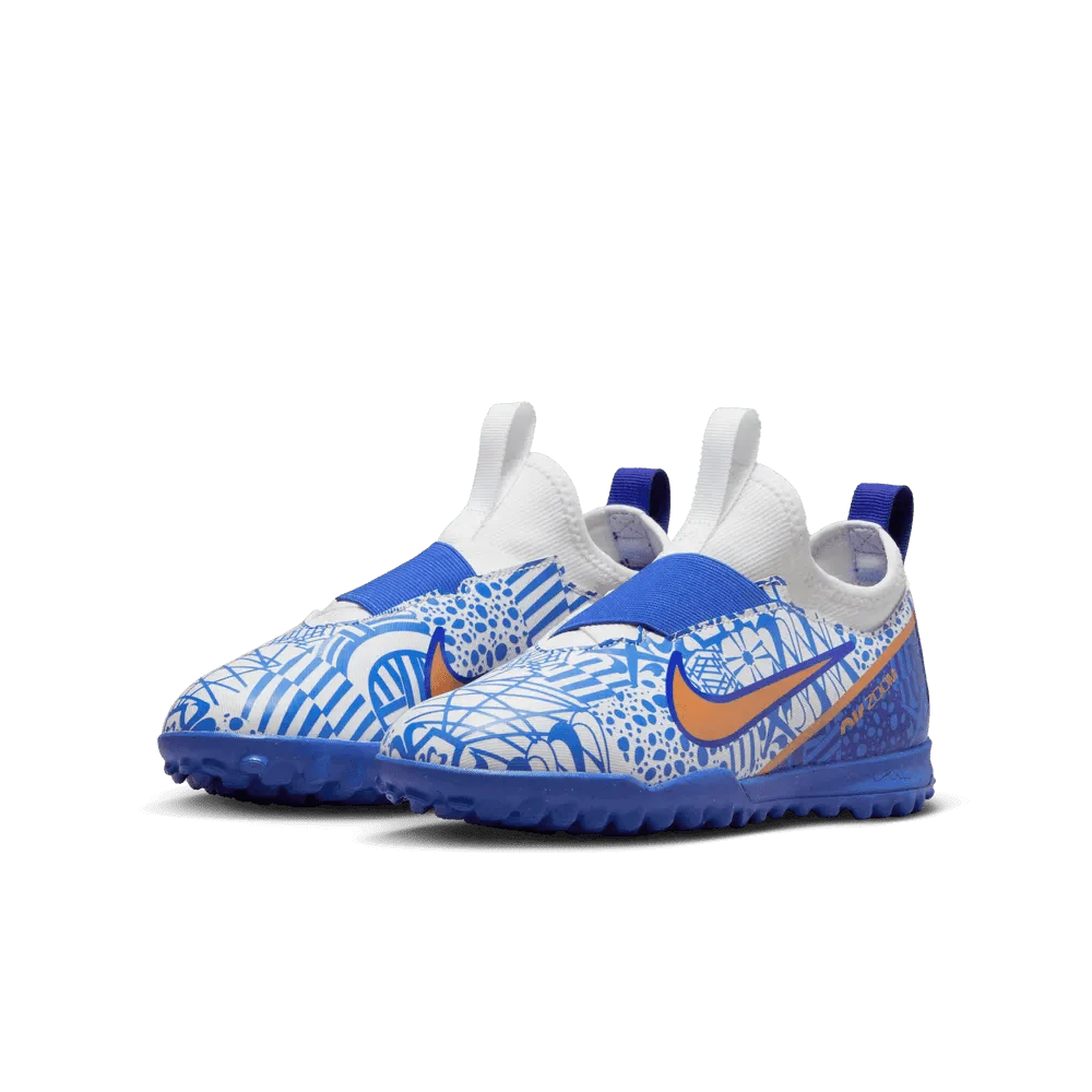 Nike Junior Zoom Vapor 15 Academy CR7 Turf - White-Metallic Copper - Image 3