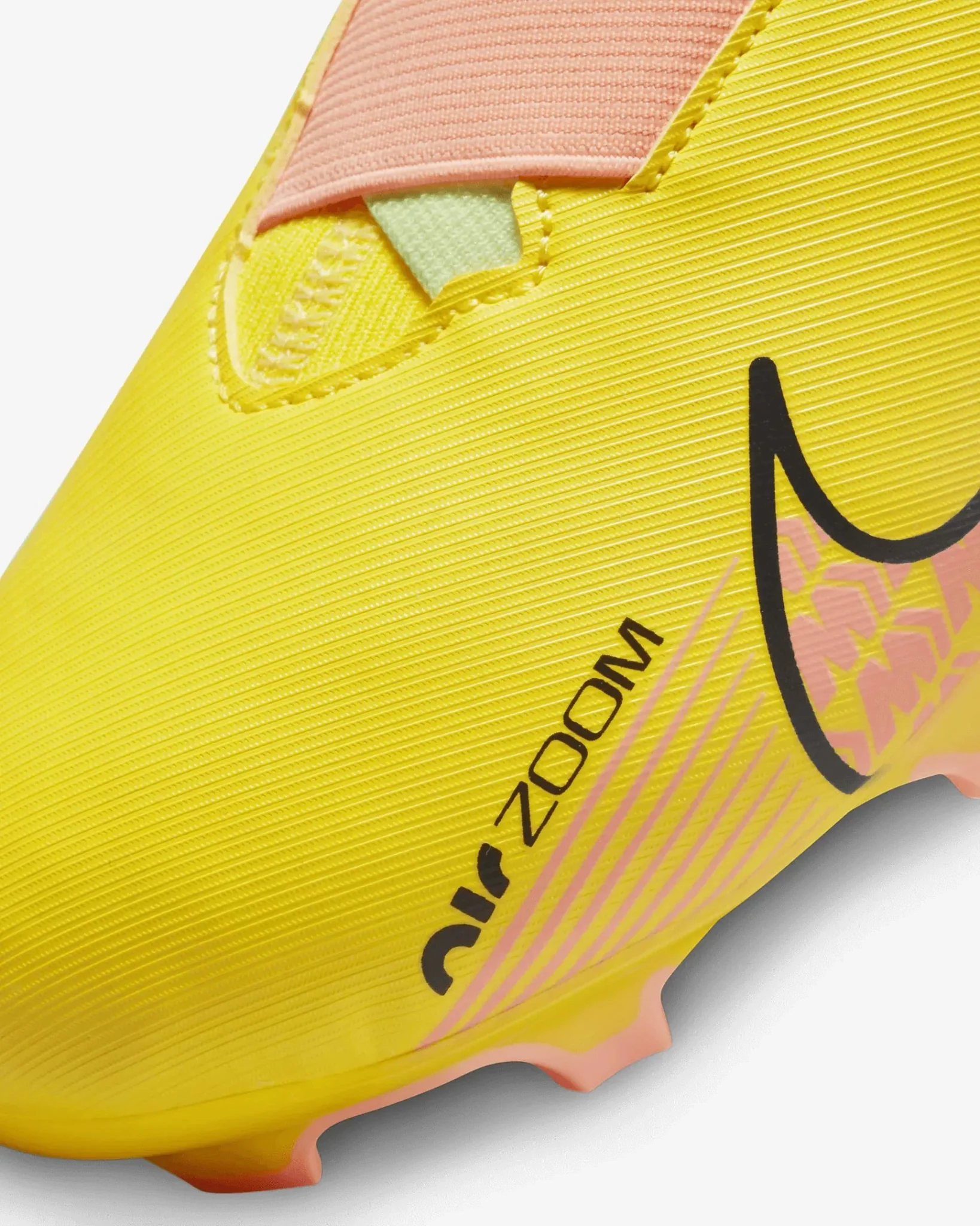 Nike Junior Zoom Vapor 15 Academy FG/MG - Yellow Strike-Sunset Glow - Image 8
