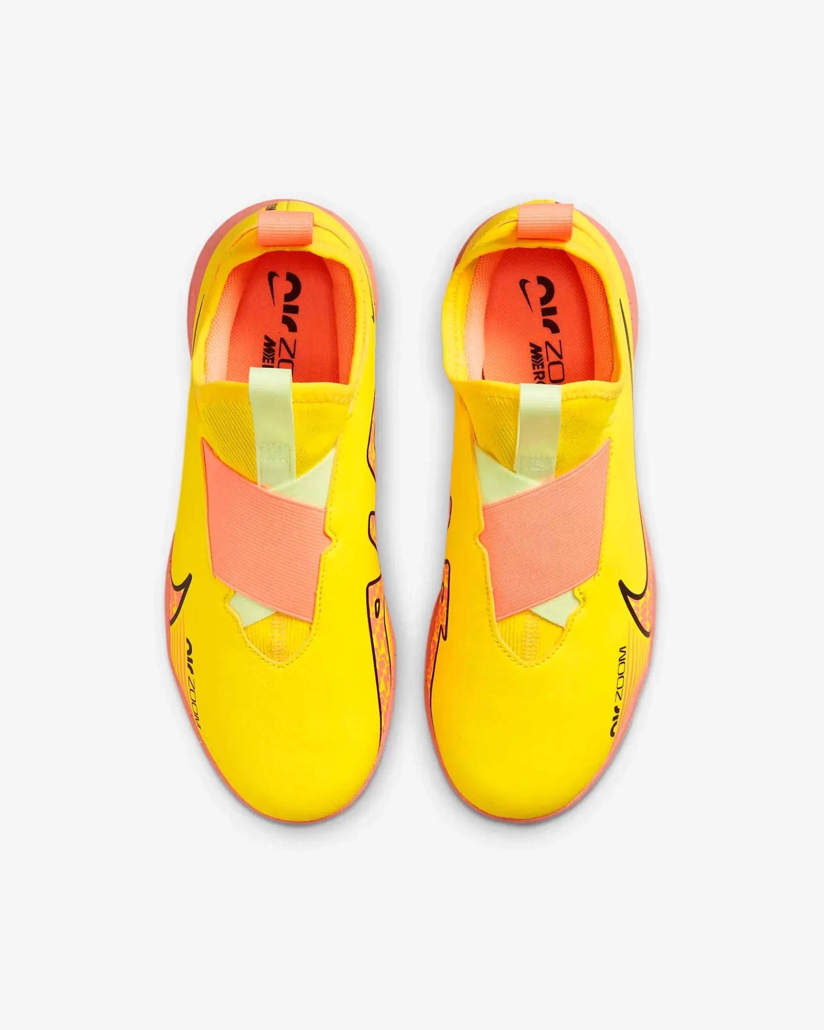 Nike Junior Zoom Vapor 15 Academy Indoor - Yellow Strike-Sunset Glow - Image 4