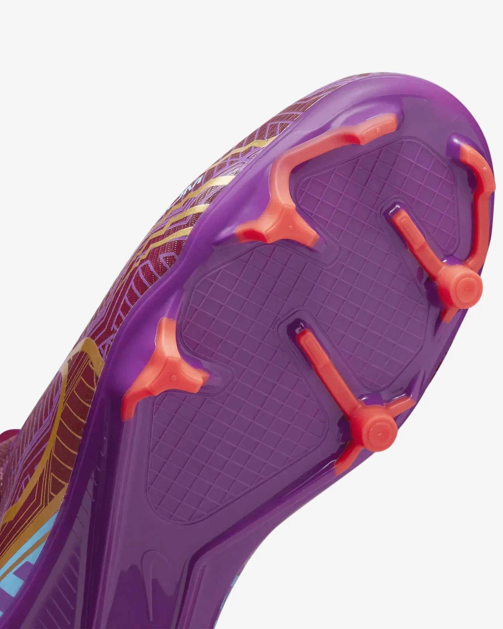 Nike Junior Zoom Vapor 15 Academy KM FG/MG - Dark Beetroot-Gold - Image 7