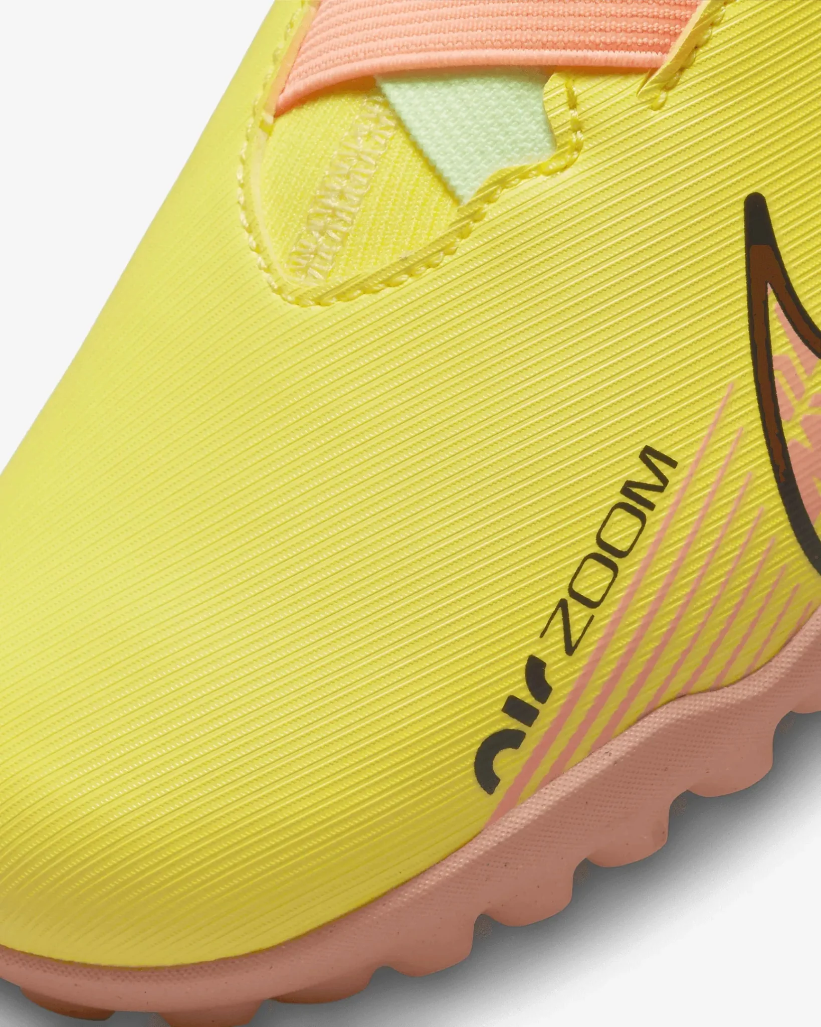 Nike Junior Zoom Vapor 15 Academy Turf - Yellow Strike-Sunset Glow - Image 7