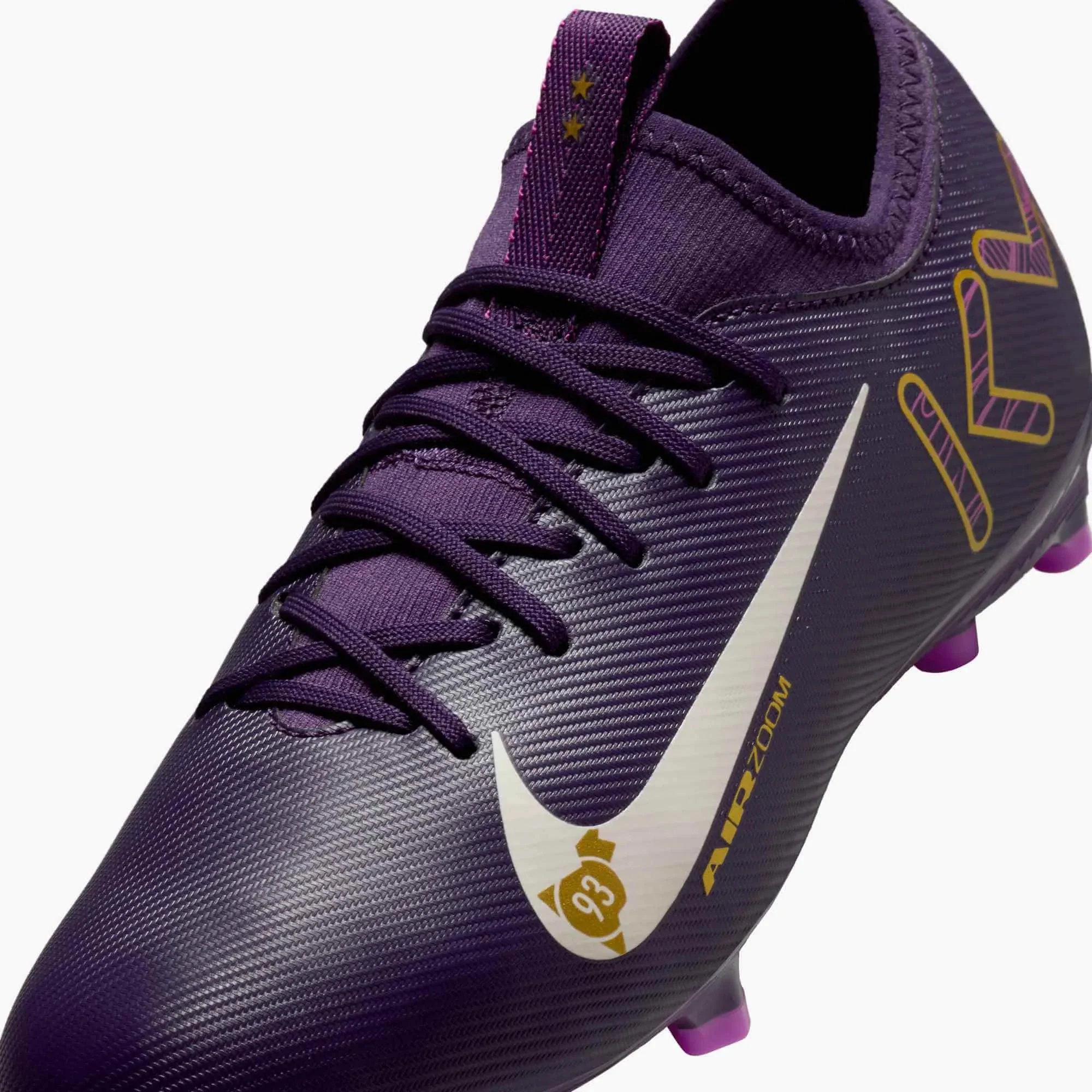 Nike Junior Zoom Vapor 16 Academy KM Firm/Multi Ground Soccer Cleats - Mbappe PE (SU25) - Image 9