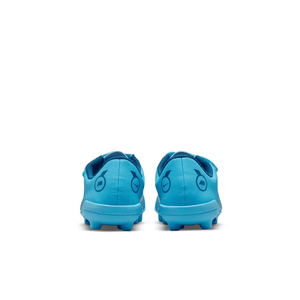 Nike Kids Mercurial Vapor 14 Club FG-MG - Chlorine Blue-Laser Orange - Image 6