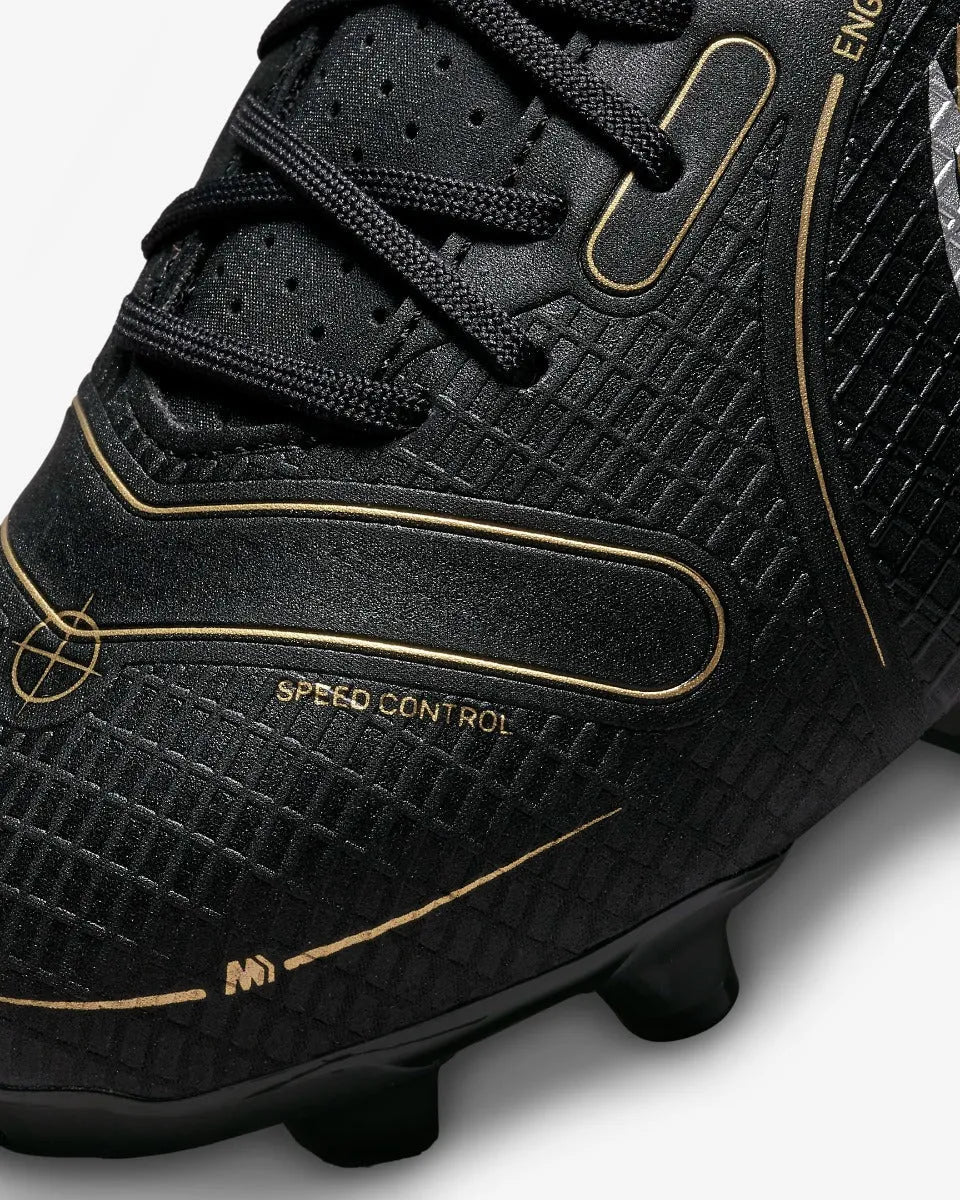 Nike Kids Vapor 14 Academy FG-MG - Black-Silver-Gold - Image 8