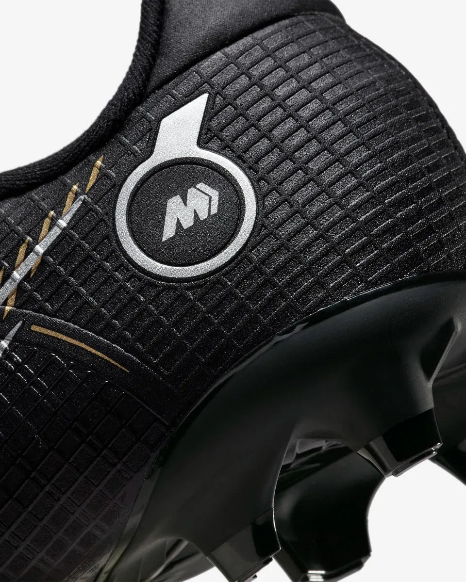 Nike Kids Vapor 14 Academy FG-MG - Black-Silver-Gold - Image 9