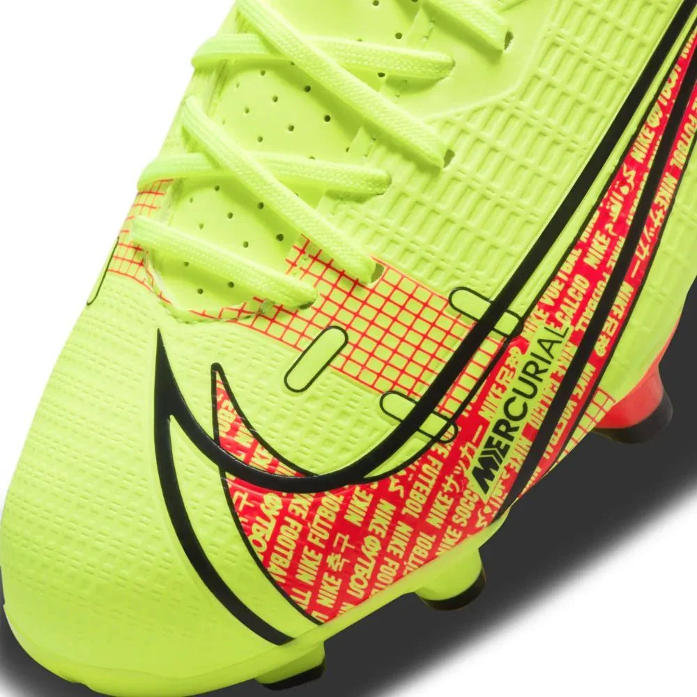 Nike Kids Vapor 14 Academy FG-MG - Volt-Bright Crimson - Image 7