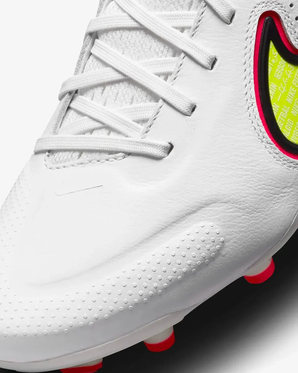 Nike Legend 9 Pro FG - White-Volt-Crimson - Image 8
