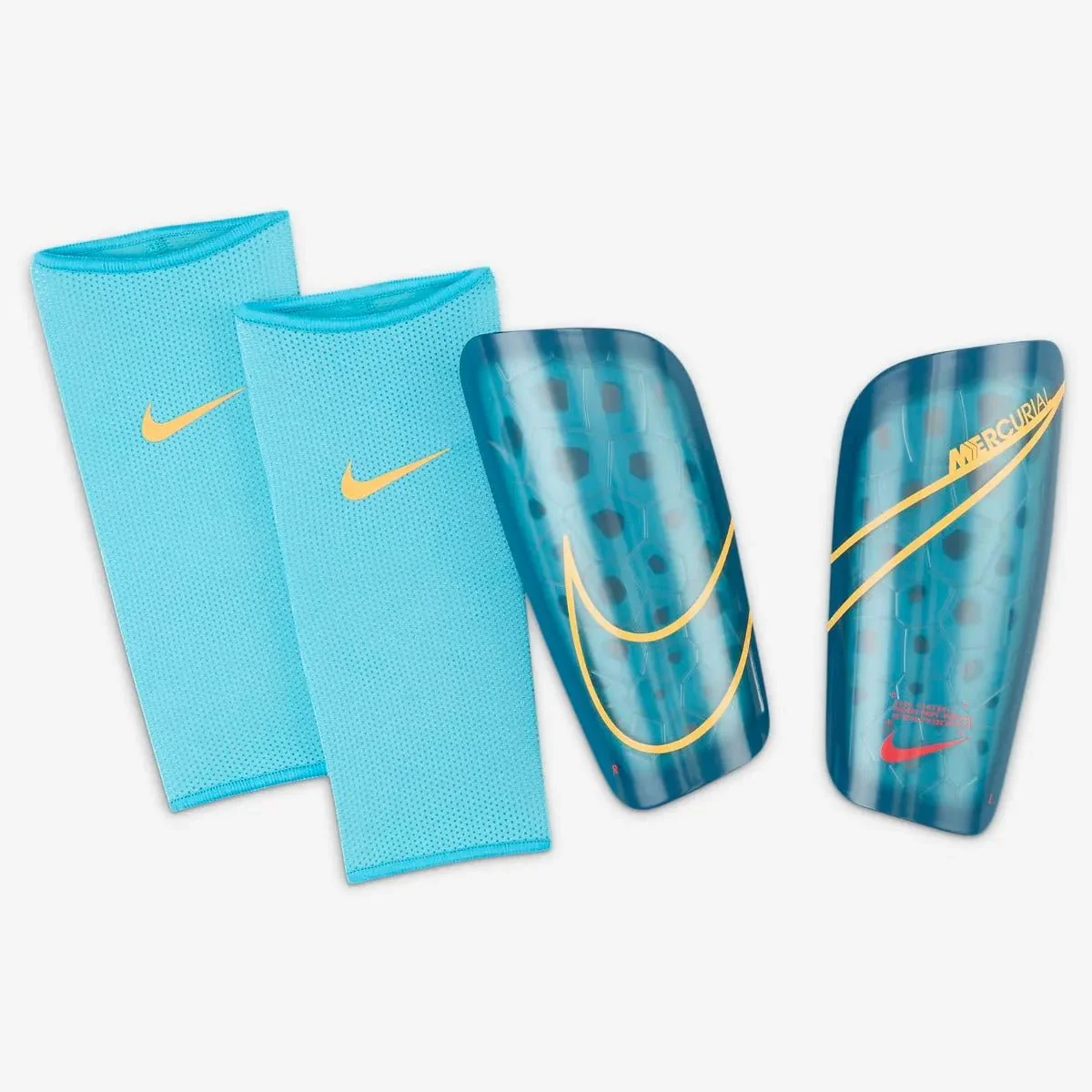 Nike Mercurial Lite Shin Guards - Chlorine Blue-Laser Orange