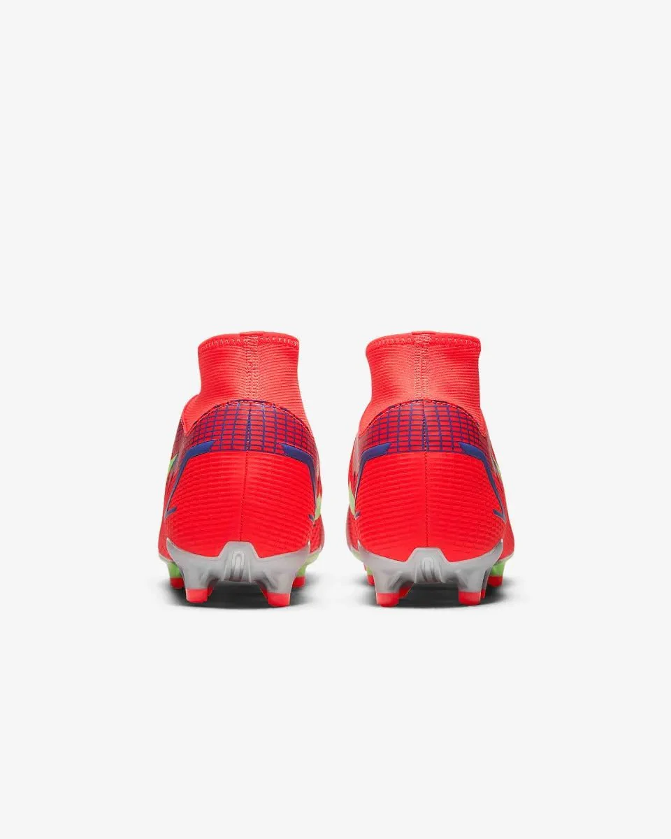 Nike Mercurial Superfly 8 Academy FG-MG - Bright Crimson-Volt-Indigo - Image 6