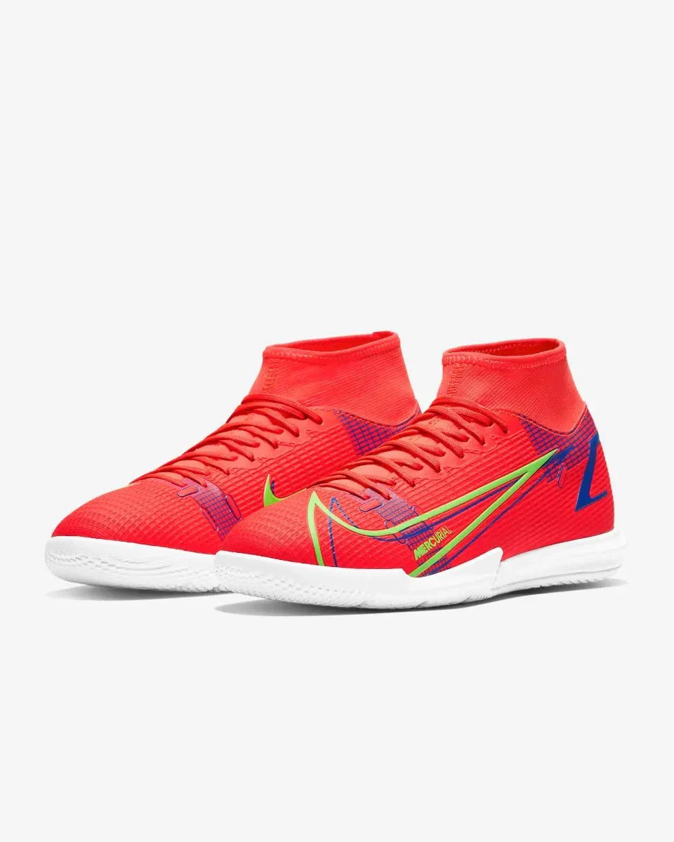 Nike Mercurial Superfly 8 Academy IC - Bright Crimson-Volt-Indigo - Image 3