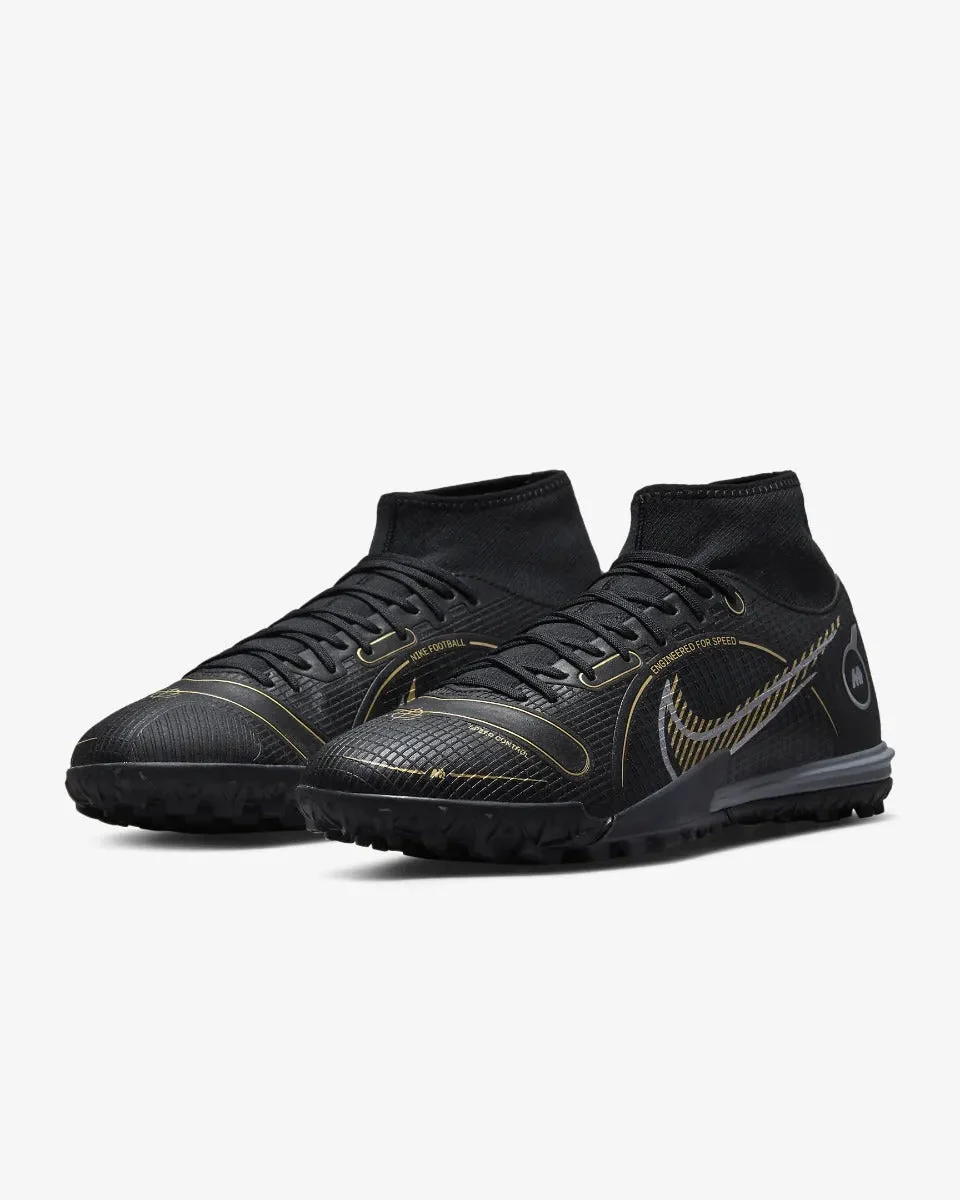 Nike Mercurial Superfly 8 Academy Turf - Black-Gold-Silver - Image 3