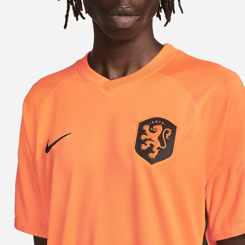Nike Netherlands Women's EC22 (Men's Cut) Home Jersey - Total Orange-Black - Image 3