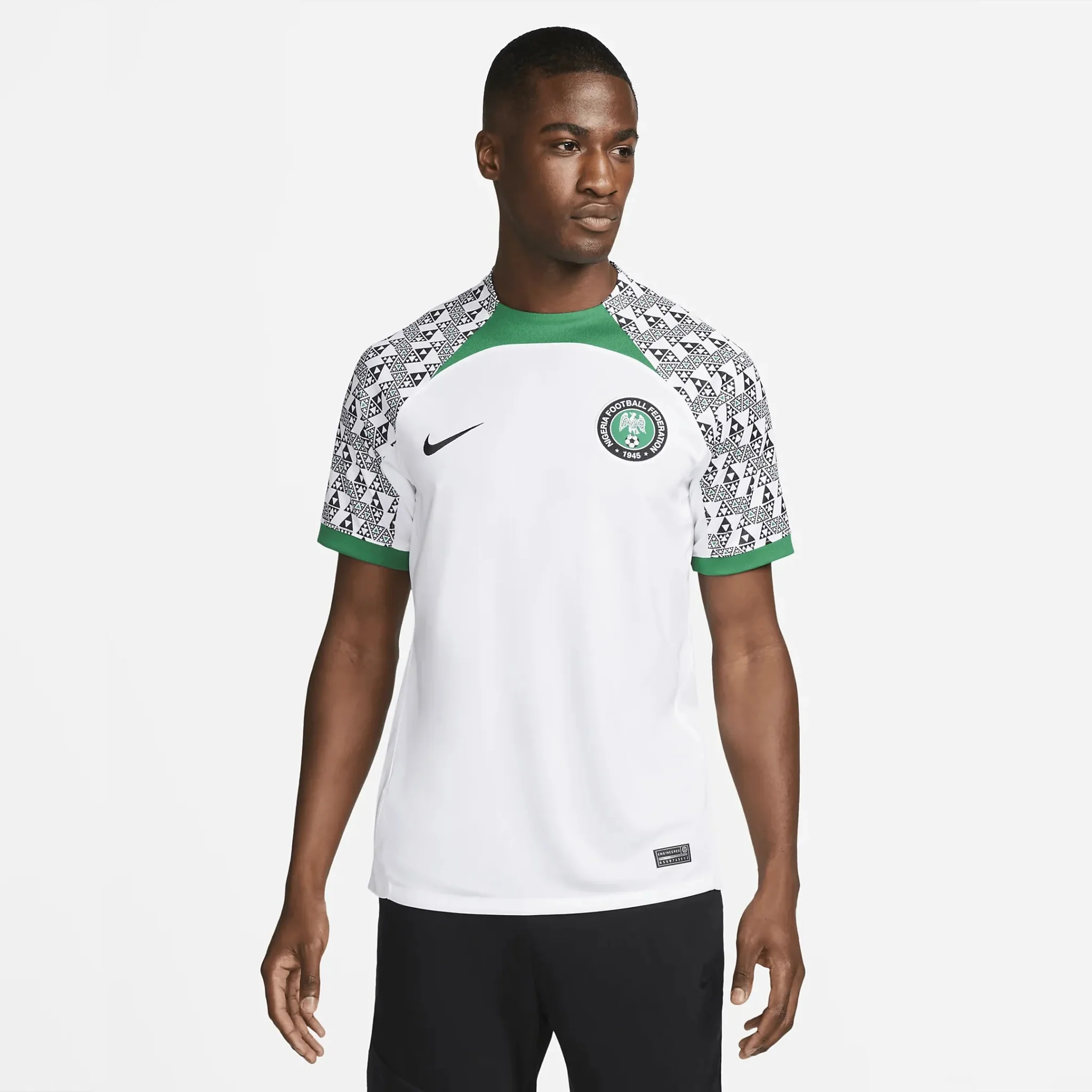 Nike Nigeria 2022/23 Stadium Away - White - Green