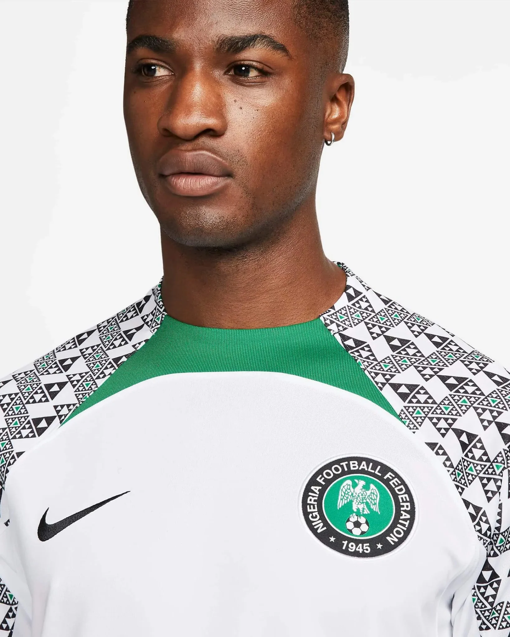 Nike Nigeria 2022/23 Stadium Away - White - Green - Image 3