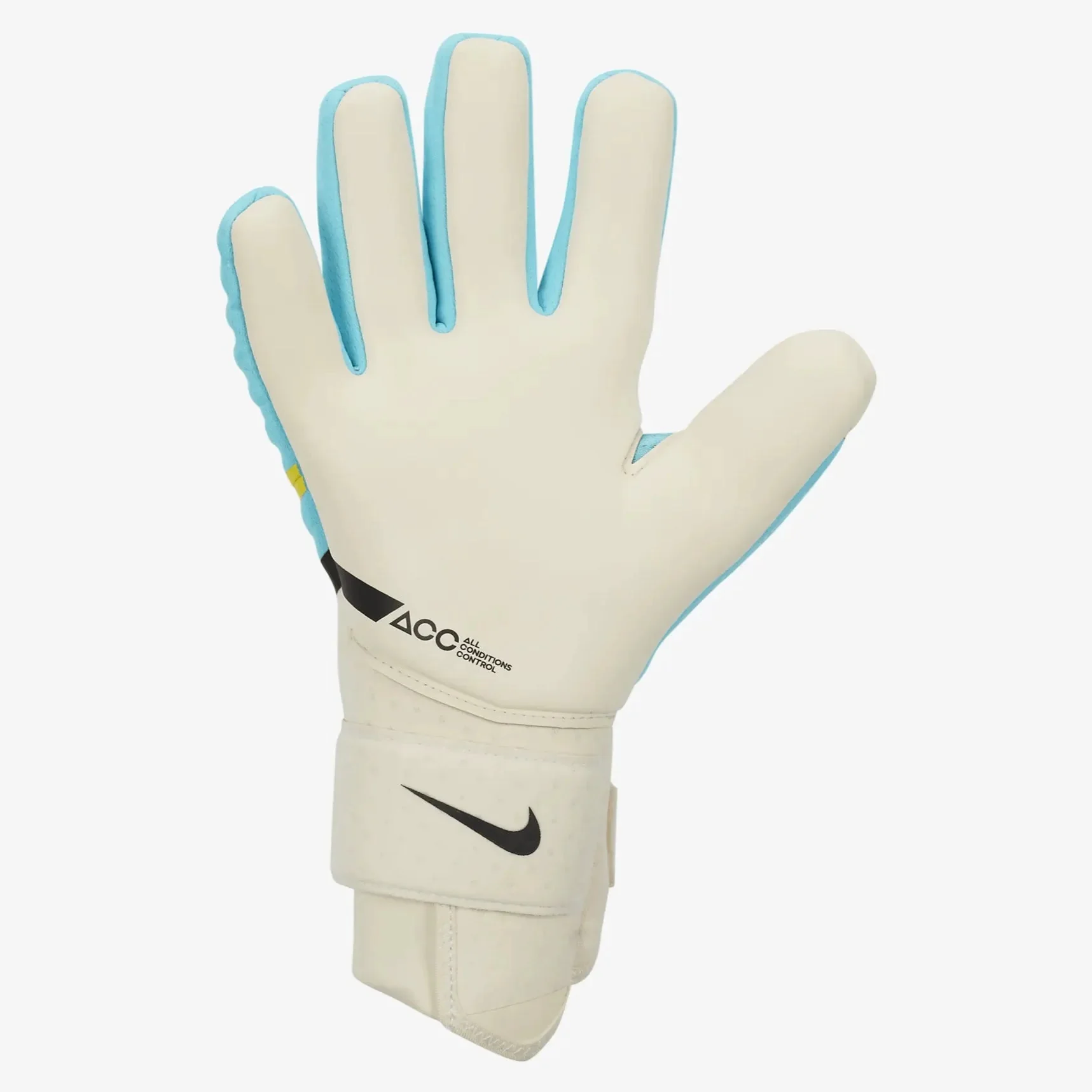 Nike Phantom Elite Goalkeeper Gloves Polarized Blue-Yellow - Image 2