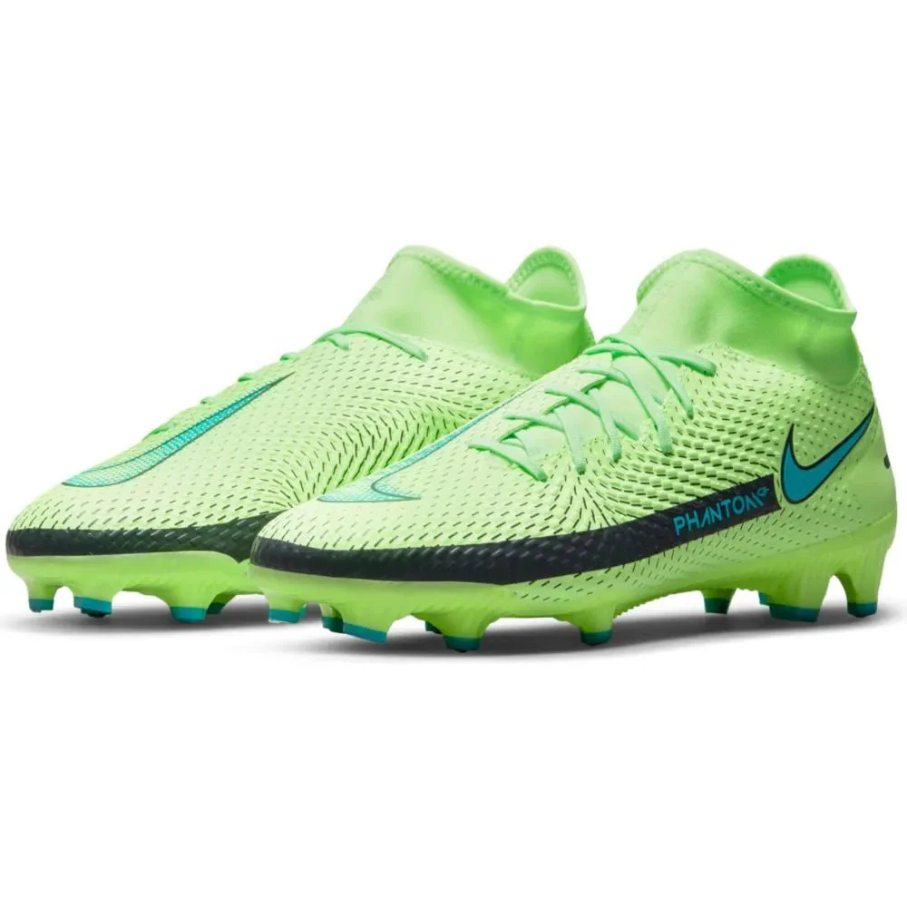 Nike Phantom GT Academy DF FG-MG - Lime Glow-Aquamarine - Image 3