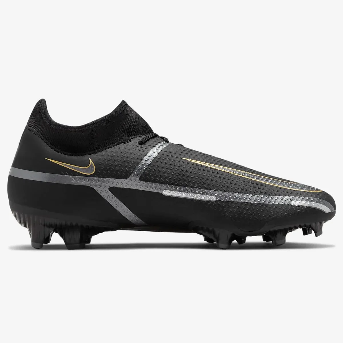 Nike Phantom GT2 Academy DF FG - Black-Dark Grey-Gold - Image 2