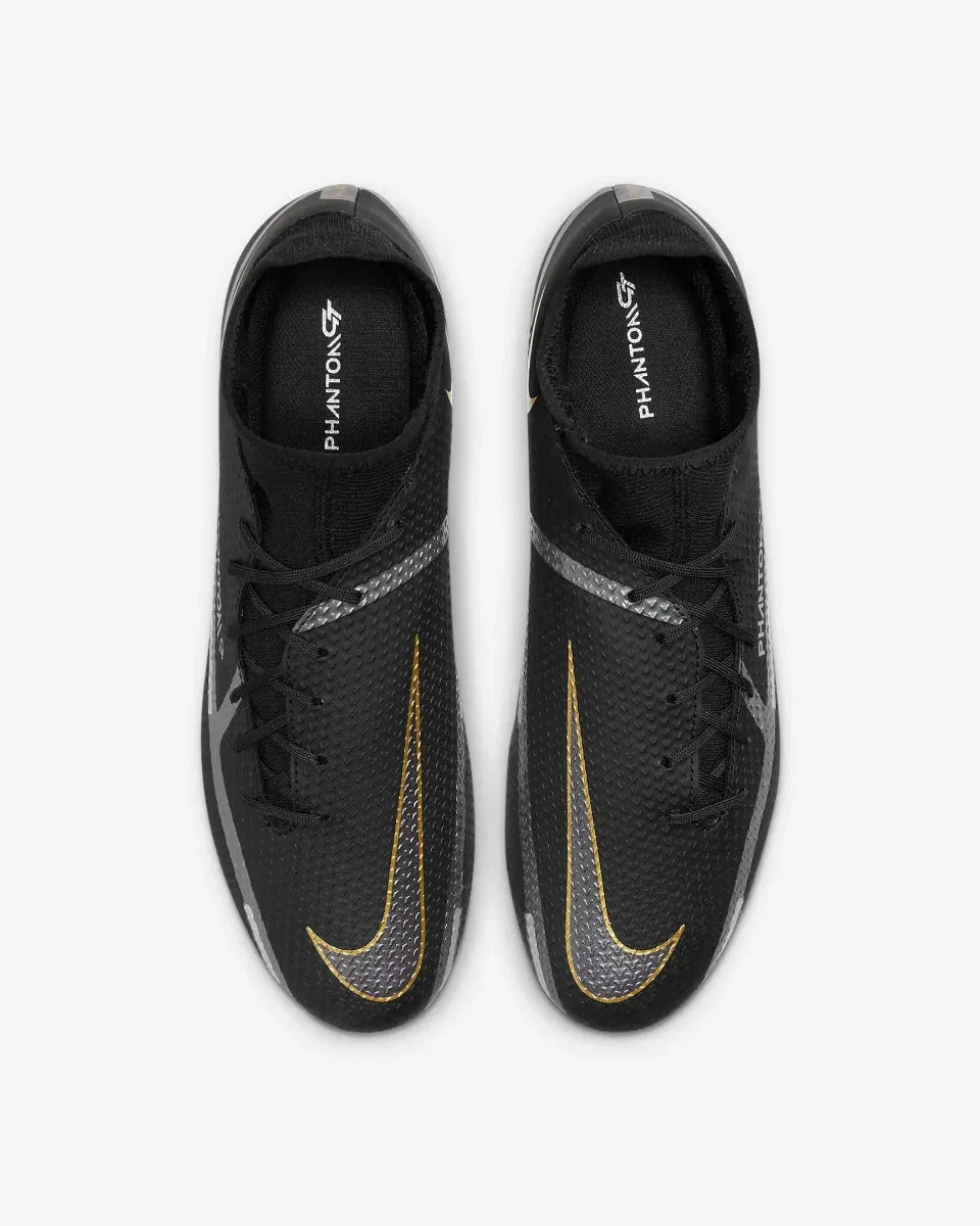Nike Phantom GT2 Academy DF FG - Black-Dark Grey-Gold - Image 4