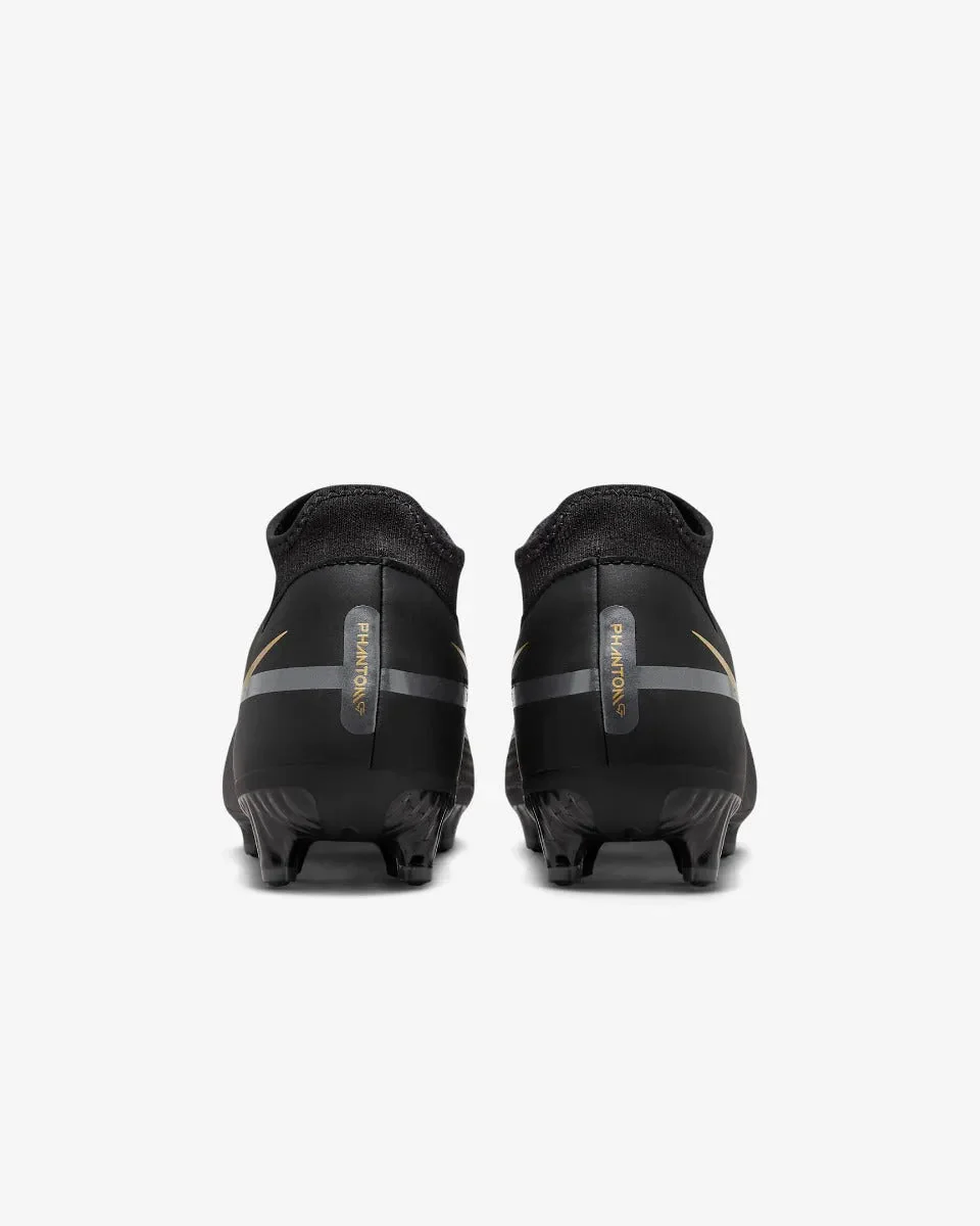 Nike Phantom GT2 Academy DF FG - Black-Dark Grey-Gold - Image 6