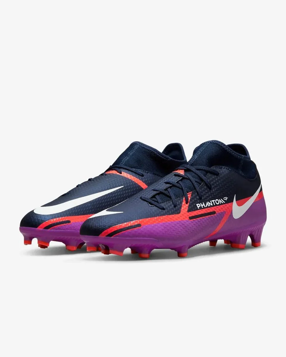 Nike Phantom GT2 Academy DF FG-MG - Navy-Purple-Crimson - Image 2