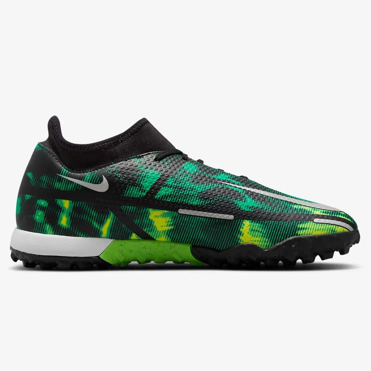 Nike Phantom GT2 Academy DF SW TF - Black-Green Strike - Image 2